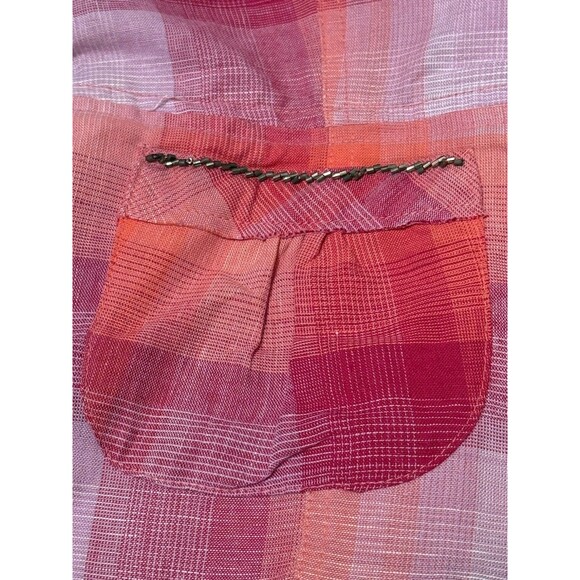 True Meaning Y2K Cropped Blazer Pink Plaid Rhinestone Button Top NWT M 10 Retro - Picture 4 of 10